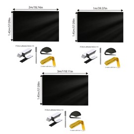 AIMALL 420D Silver Coated Blackout Curtains | Portable Full Blackout Window Cover | Cut-to-Size Sunscreen Shade DIY | Travel & Home Use