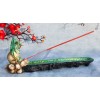 Ebros Green Dragon on Skull Stick Incense Burner 10.75" Length