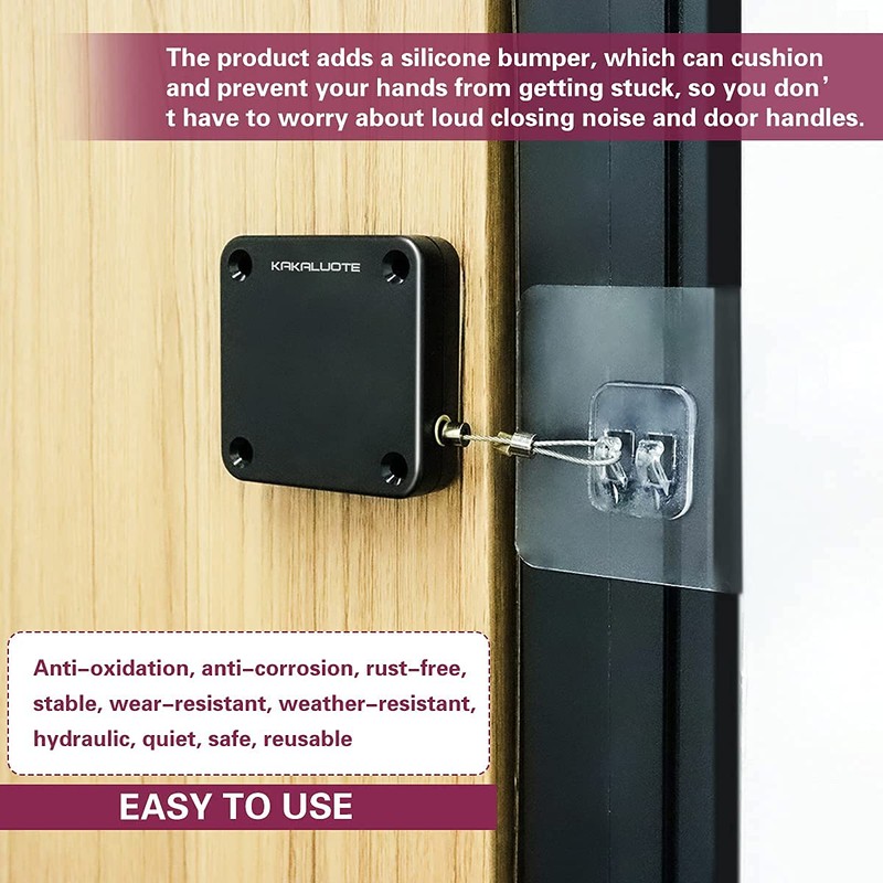 Punch-Free Automatic Sensor Door Closer - Multifunctional for Residential and