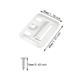 ITROLLE 20PCS PVC Wall Mounting Clips Stainless Steel Silver Clip Wall Buckle Interlocking Hanging Bracket Couch Clips Wall Panel Fixings Furniture Fixings Hanger Wall Panel Clips