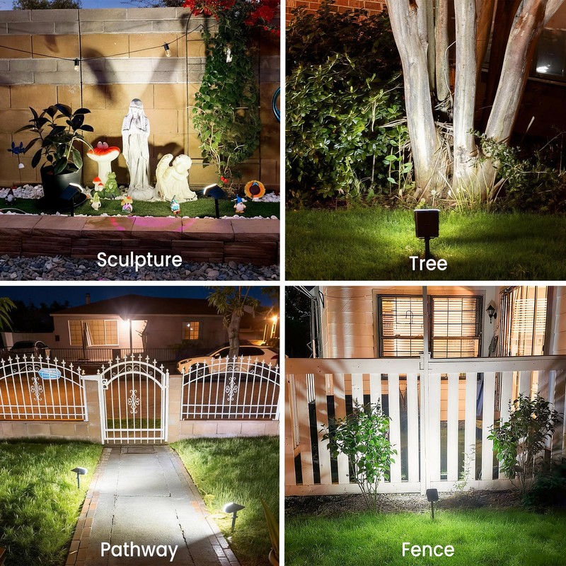 JEJOT Solar Lights Outdoor Waterproof IP65, Super Bright LED,Cool Light