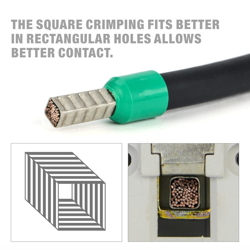 iCrimp Square Ratchet Crimper for End Sleeves and Ferrules AWG