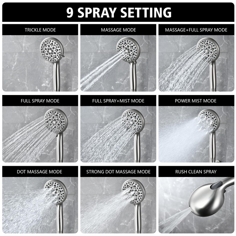 SUMERAIN Shower Head with Filters for Hard Water - 9