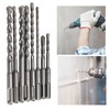 8Pcs Hammer Drill Bit Carbide Tip 2 Flute Drilling Tool