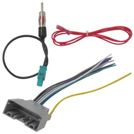 Car Stereo Wiring Harness for 2006-2016 Dodge, for 2008-2016 Jeep, for 2004-2016 Chrysler, Radio Wire with Antenna Adapter Connector by Acupress