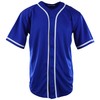 Mens Plain Solid Color Baseball Jersey (S, ROYAL)