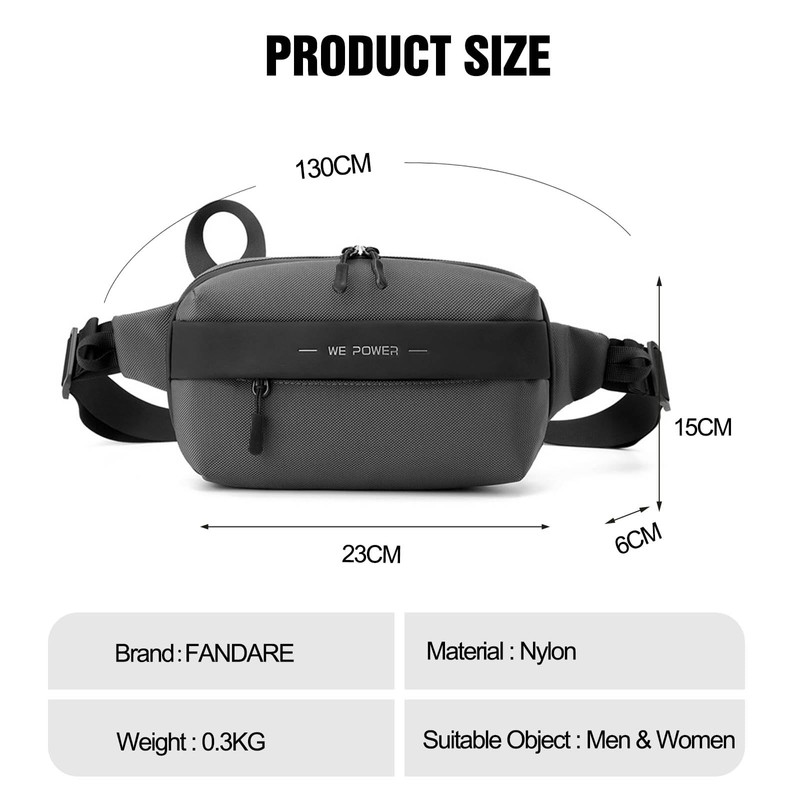 FANDARE 4 in 1 Sling Bag Waist Bag Shoulder Crossbody