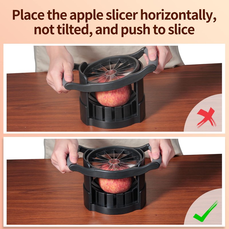 OOKUU Apple Slicer and Corer, [Large Size] 16-Blade Heavy Duty