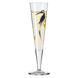 RITZENHOFF 1071021 Champagne Glass 200 ml - Goldnacht No. 21 Series - Elegant Designer Piece with Real Gold - Made in Germany