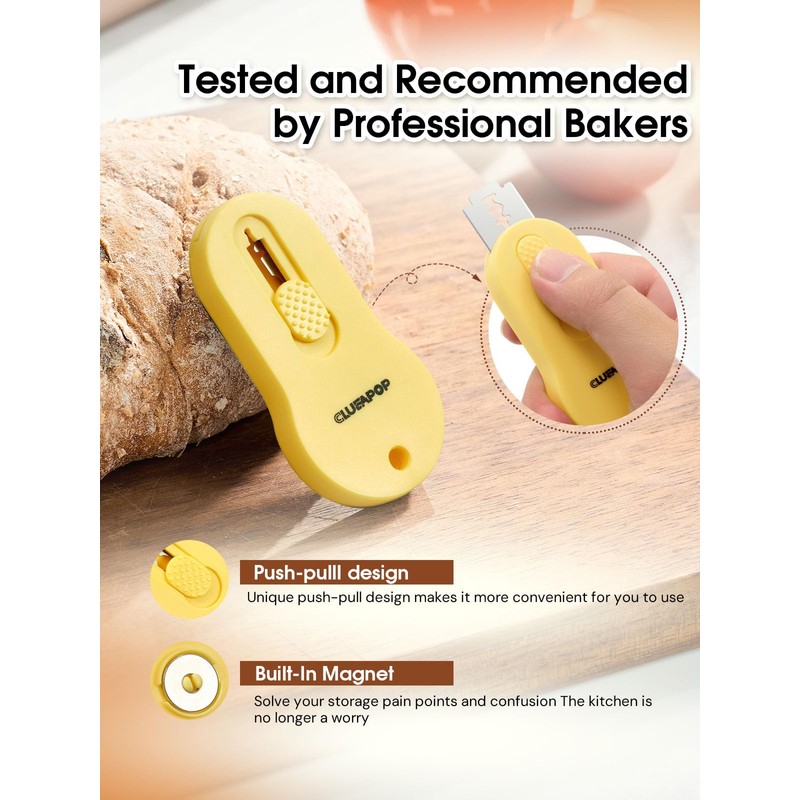 CLUEAPOP Bread Lame Sourdough Scoring Tool Extractable & Magnetic -
