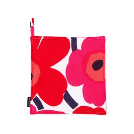 [marimekko] Pieni Unikko Women's Pot Holder, 52_1_5263166431F, White x Red
