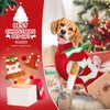 PETCARE Christmas Dog Dress Sweater with Harness Hole Cute Santa