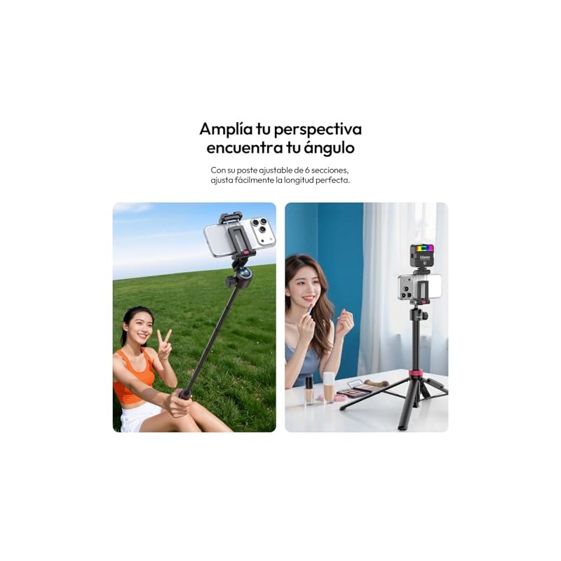 ULANZI MT-44B Trípode para Celular,configuración de Doble cámara,150cm