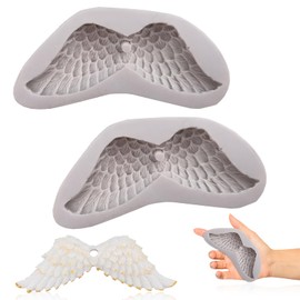 Seifenformen Silikon, 2 Stück Engel Flügel Silikon Formen, DIY Backform Seifenformen, Schmuck Gießformen, für Seife Schokolade Fondant Formen, Antihaft Cupcake