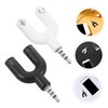 Outanaya 2pcs Y Shaped Audio Port Adapter Dual Headphone Splitter