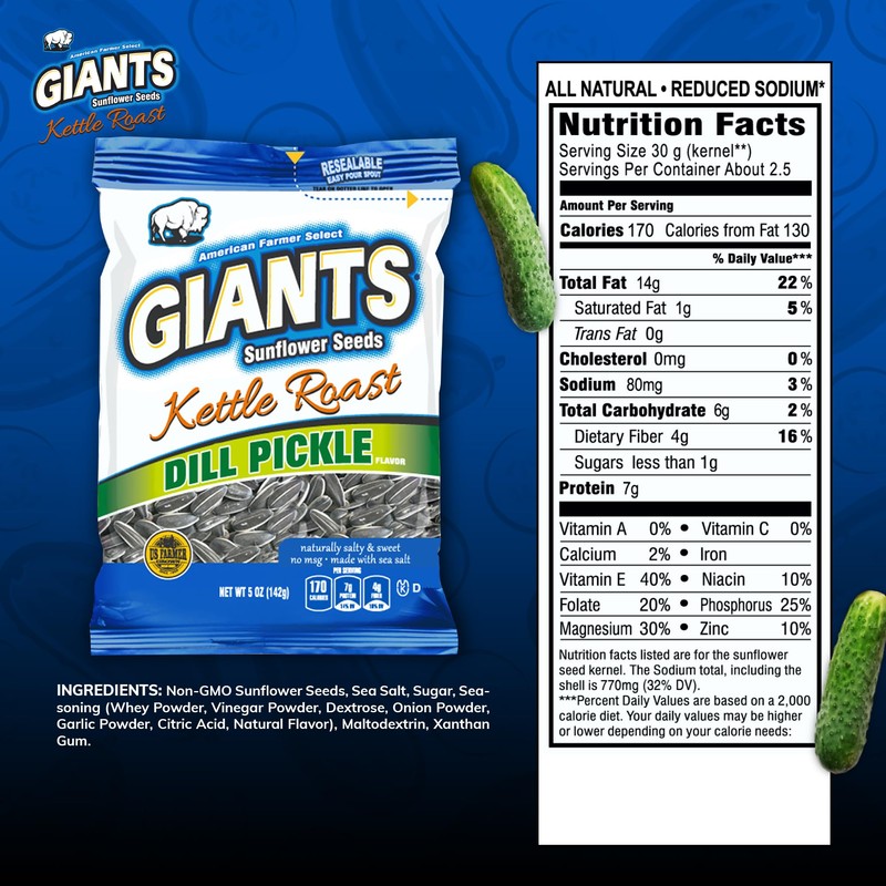 GIANTS Kettle Roast Dill Pickle Sunflower Seeds - Sunflower Seeds