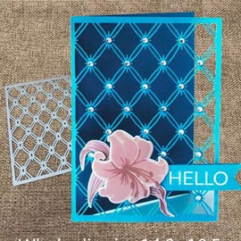 Flower Frame Diamond Metal Die Cuts,Rectangle Daisy Background Wedding Invitation Cutting Dies Cut Stencils DIY Scrapbooking Photo Album Decorative Embossing Paper Card Making