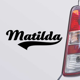 Custom Brother - Matilda Name Black Color Car Laptop Wall Bumper Decal Sticker, DesF81