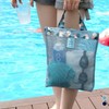 Mesh Tote Beach Bag LM-0364 Navy 4ea
