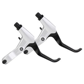 QKURT 2pcs Bike Bicycle Brakes, Bike Handle Brake Lever 2.2cm Diameter for Most Bicycles/MTB/Road Bike, BMX|Aluminum Alloy, Anti-Skid, Grey Bike Brake Handle