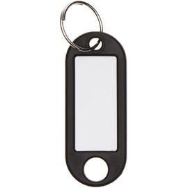 WEDO 262811801 Key Ring for Labelling, Black, Pack of 100, with Ring