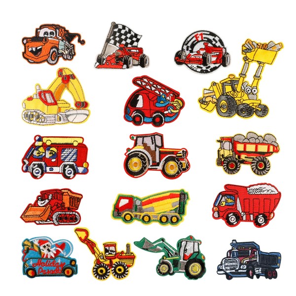 GUOYOU Pack of 16 patches, iron-on patches, children, iron-on patches,