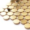 Blujellyfish Gold Backsplash Tile Penny Round Mosaics 3/4" Golden Stainless