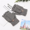 HPONEZJ Gloves Women's Half Finger Winter Gloves Wool Finger Gloves