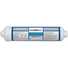Hydronix ICF-2512 Inline Reverse Osmosis Post, Fridge & Ice Coconut GAC Water Filter 2.5 x 12, 3500 Gal, 1/4" NPT Ports