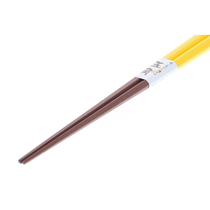 Ishida Frappe Pentagon Chopsticks Made in Japan Yellow 9.1 inches