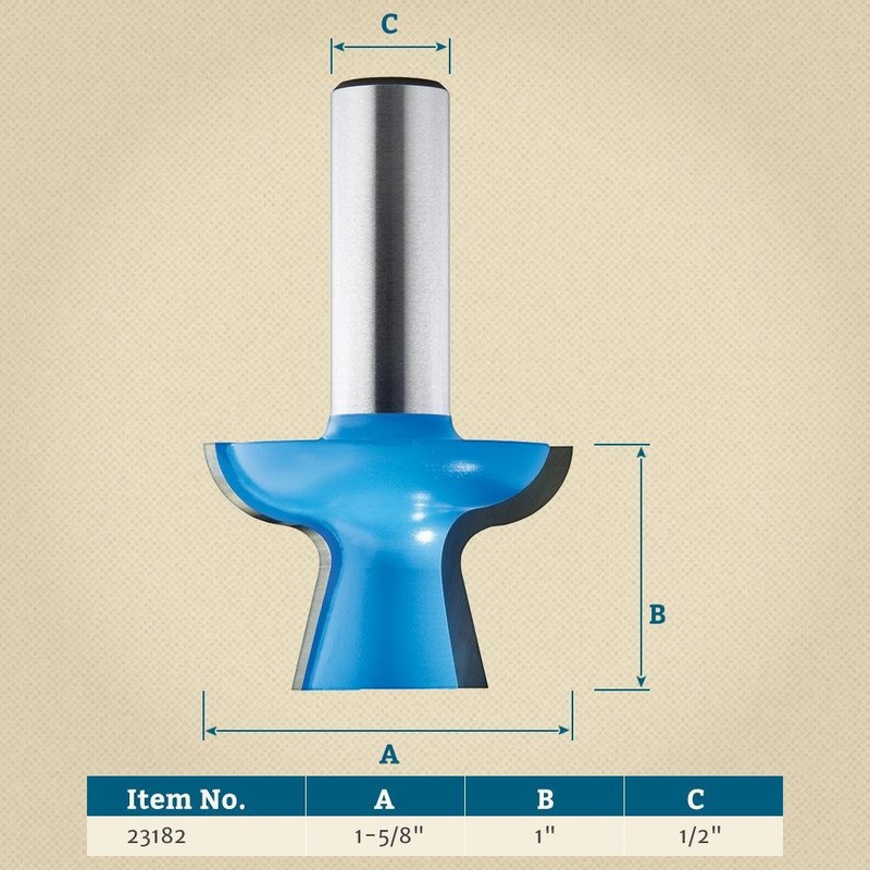 Custom Door Edge Router Bit (1/2'' shank)