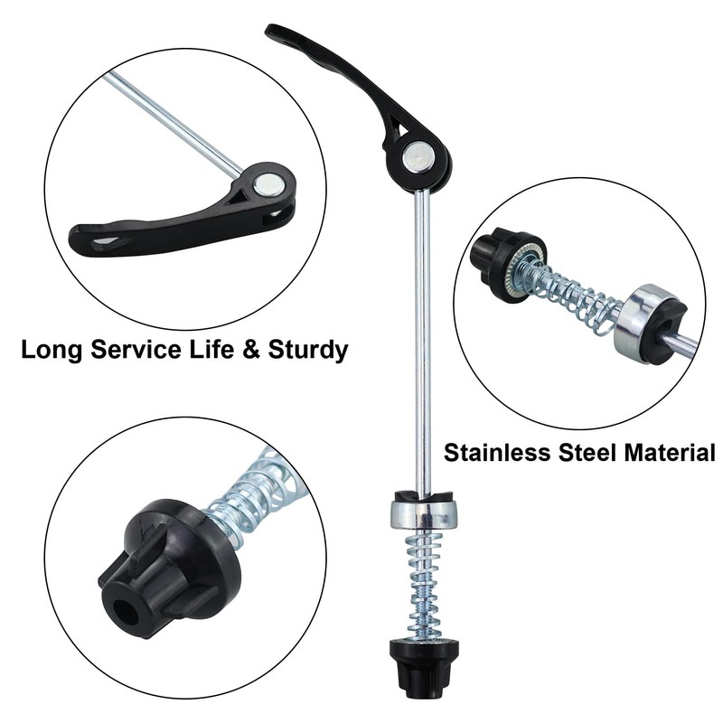 JRSHIRLEYLTD 1 Piece Quick Release Front and Rear Wheel Quick