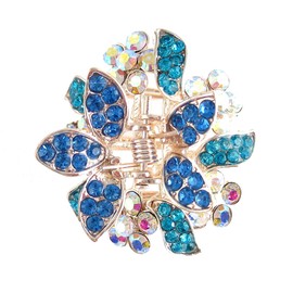 Crystal Burst Hair Clip - Aqua Blue (H438)