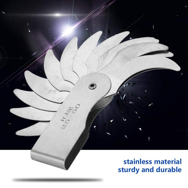 Radius Fillet Gauge Stainless Steel External Internal Concave Convex Measuring