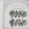 Smoke Veil Handmade Nail Tips - Short Oval / Smoke