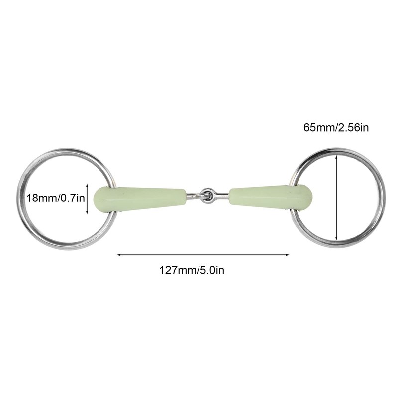 Ring Snaffle Bit, Apple Flavor Stainless Steel Horse Mouth Bit,