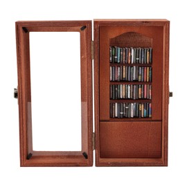 Anxiety Relief Bookshelf Ornament for Adults, Miniature Book Library Shake Away Your Anxiety, Wooden Book Box Display Case Home Decoration for Men Women Book Lovers