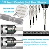 YUENTOEN 6Pcs Phillips Magnetic Screwdriver Bit Set, S2 Steel Anti-Slip
