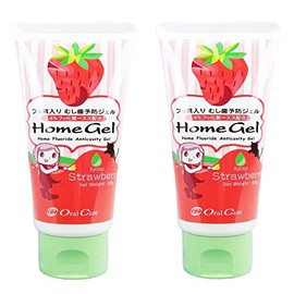【×2本】Dental Exclusive Oral Care Home Gel Strawberry Caries Prevention Gel