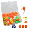 51pcs Floats Pompano Rigs Surf Fishing Rig Floats Cylindrical, Spin,