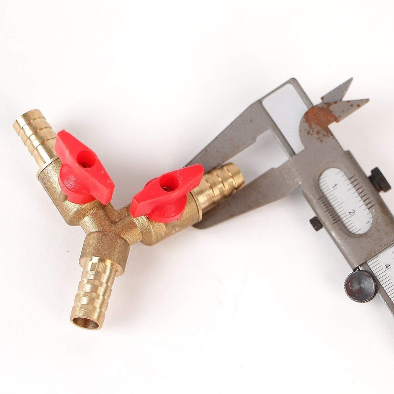 YV04 2-Way Y-Splitter 10 mm with Shut-off Valves for Taps,