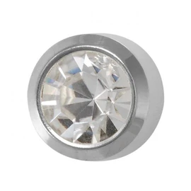 Studex April/Crystal Mini 2mm Stainless Steel Bezel Setting Ear Piercing Stud Earrings Birthstone