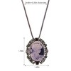 Alilang Vintage Inspired Brass Tone Crystals Cameo Lady Maiden Pendant