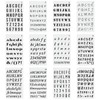 EUSTACE Alphabet Numbers Stencil Sheet Template Set of 12