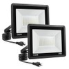 WuliFun 100W LED Flood Light Outdoor, 2Pack 10000LM Super Bright,