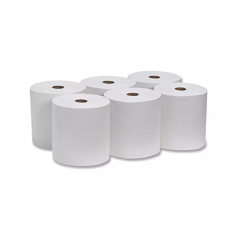 Marathon Hardwound Roll Paper Towels, White (700 Ft./Roll, 6 Rolls/Case)