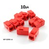 CablesOnline, 10-Pack CAT6 Female/Female RJ45 Ethernet Red Keystone Jack Coupler,