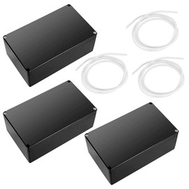 Electronic Junction Box, ABS Cable Housing Distribution Box, 3 Pieces Junction Boxes, Waterproof, Surface-Mounted Box, Electronic Project Box, Connection Box Housing Plastic (100 x 68 x 50 mm)