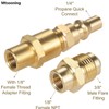 Mtsooning 1/4 inch RV Quick Connect Adapter Conversion Fitting, Propane