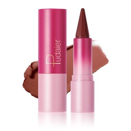 2-in-1 Gradient Matte Lip Liner and Lipstick, Long Lasting and High Pigmented Lipstick for Women with Gradual Ombre Effect, Precise Contouring, Easy-to-Use Crayon Form for Velvet Smooth Lip Makeup